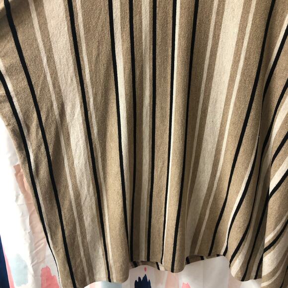 RXB Black Cream Tan Striped Oversized Sweater Size XL - Picture 11 of 16